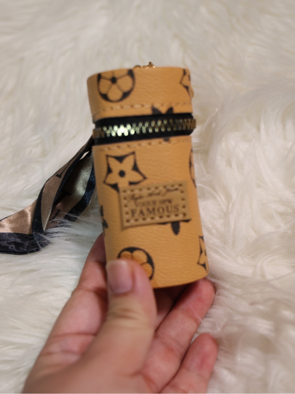 Yellow Monogram Mini Zip Case - Picture 5 of 5